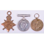 WW1 1914-15 Star Medal Trio Bedfordshire Regiment