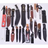 Selection of Combat and Hunting Knives