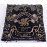 Victorian Beadwork East Kent Regimental Cushion