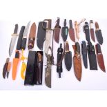 Selection of Combat and Hunting Knives