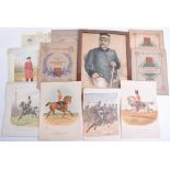 Large Quantity of Coloured Pictures of British Cavalry Interest