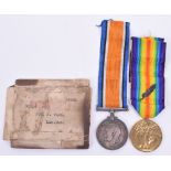 WW1 Medal Pair Lancashire Fusiliers / Labour Corps