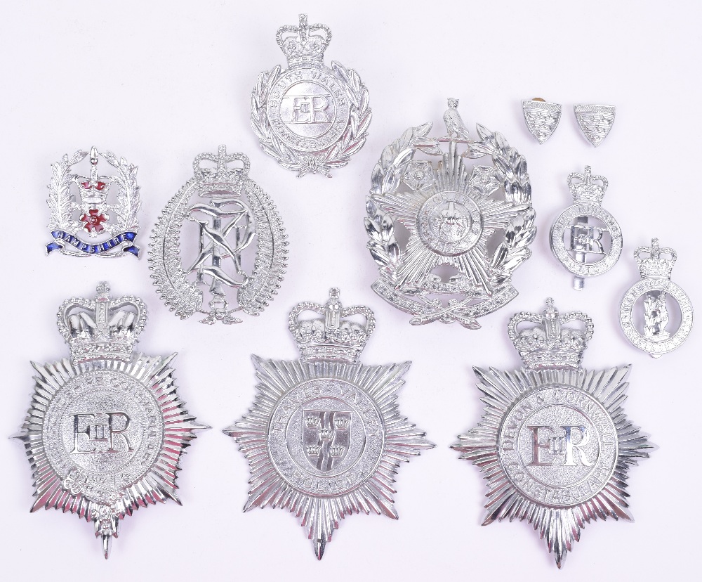 Selection of Obsolete Police Helmet Plates and Cap Badges