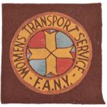 Unusual Womens Transport Service F.A.N.Y Cloth Badge