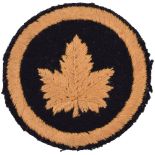 WW2 Canadian Military HQ Cloth Formation Sign