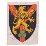 Belgium 2nd Independent Infantry Brigade Cloth Formation Sign