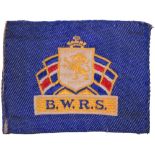 British War Relief Service Cloth Formation Sign