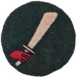 WW2 39th Indian Infantry Division Cloth Formation Sign