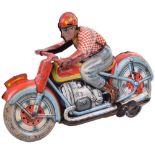 Technofix (Made in Germany) tinplate clockwork Motorcycle racer