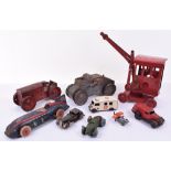 Small Quantity of playworn Tinplate toys