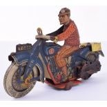 Tipp & Co (Germany) T686 Tinplate Motorcycle, circa 1930’s