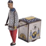 Lehmann tinplate clockwork 733 ‘NU-NU’ Chinaman with Tea Chest