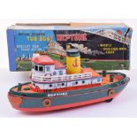 Japanese Tinplate Masudaya Battery Operated Tug Boat Neptune