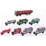 Eight Dinky Toys Unboxed Commercial Vehicles