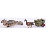 Lehmann tinplate clockwork 645 Quack Quack and 45 Performing Sea Lion