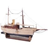 A rare Marklin tinplate, clockwork, Steam Yacht ‘Jolanda’, circa 1910