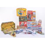 Various tinplate toys, post-war