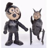 Felix the Cat tinplate c/w toy and Schoenhut jointed wooden toy, 1920s