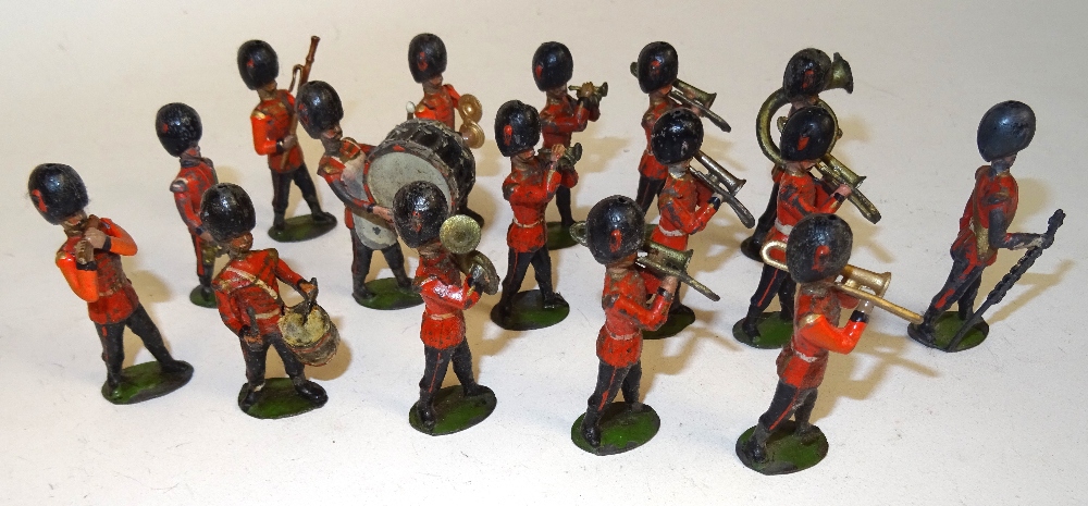 Britains from set 37, Band of the Coldstream Guards FIRST VERSION, slotted arms - Image 2 of 3