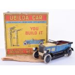 Burnett, Ubilda clockwork tinplate car with electric lights BL 12119 and original box, circa 1934