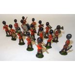 Britains from set 37, Band of the Coldstream Guards FIRST VERSION, slotted arms