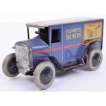 Burnett clockwork tinplate Express Delivery van, 1930s