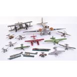 Collection of tinplate and wooden Airplanes