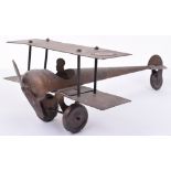 A rare tinplate ‘Joey’ gold monoplane with Burnett RAF roundels, 1925