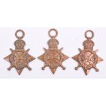 3x Great War 1914-15 Star Medals