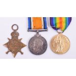 WW1 Manchester Regiment Gallipoli Killed in Action 1914-15 Star Medal Trio