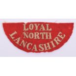 Boer War Loyal North Lancashire Regiment Foreign Service Helmet Badge