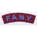 WW2 Special Operations Executive (S.O.E) FANY Cloth Shoulder Title