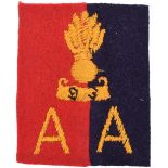 Scarce 93rd A.G.R.A Cloth Formation Sign