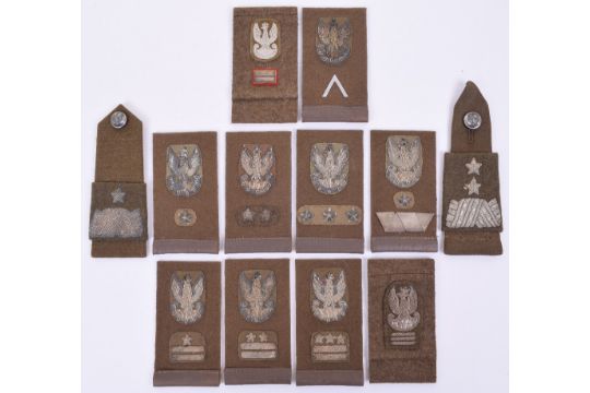 Ww2 Polish Army Beret Badges Being Mostly Bullion Embroidered
