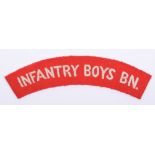 Infantry Boys Battalion Cloth Shoulder Title