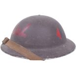 WW2 British 53rd (Welsh) Division Royal Artillery Steel Combat Helmet