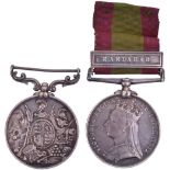 A Very Interesting Father and Son 66th (Berkshire) Regiment of Foot Pair of Medals