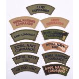 Selection of Modern Royal Marine Commando Cloth Shoulder Titles
