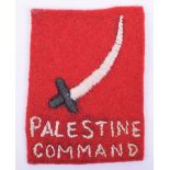 Palestine & Transjordan Palestine Command Cloth Formation Sign