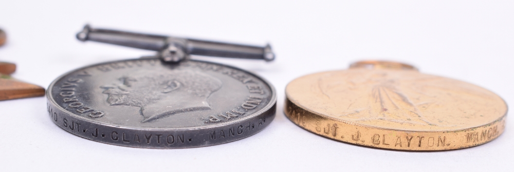 Great War Manchester Regiment / Labour Corps Medal Trio - Image 2 of 3