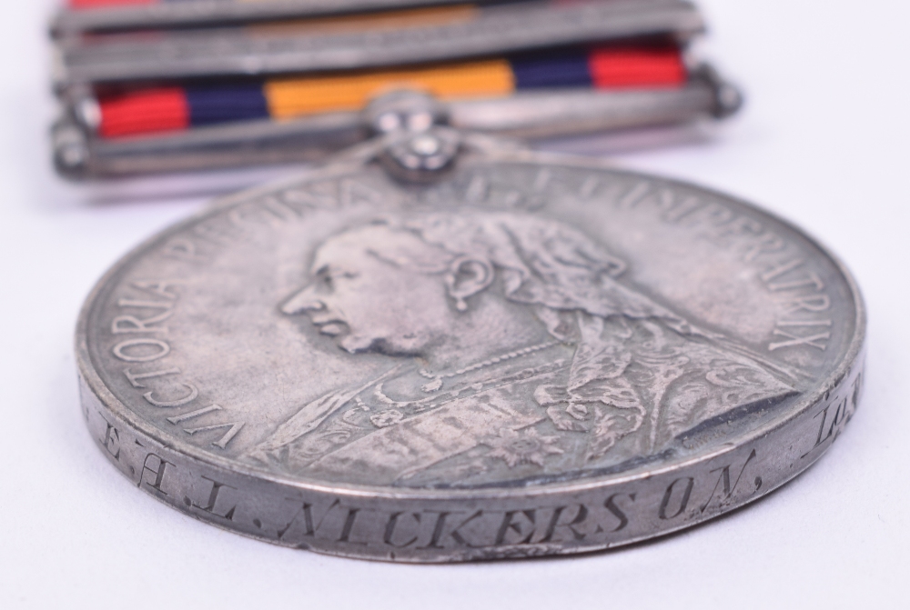 Queens South Africa Officers Boer War Campaign Medal Sherwood Foresters/ Lancashire Fusiliers - Image 2 of 3