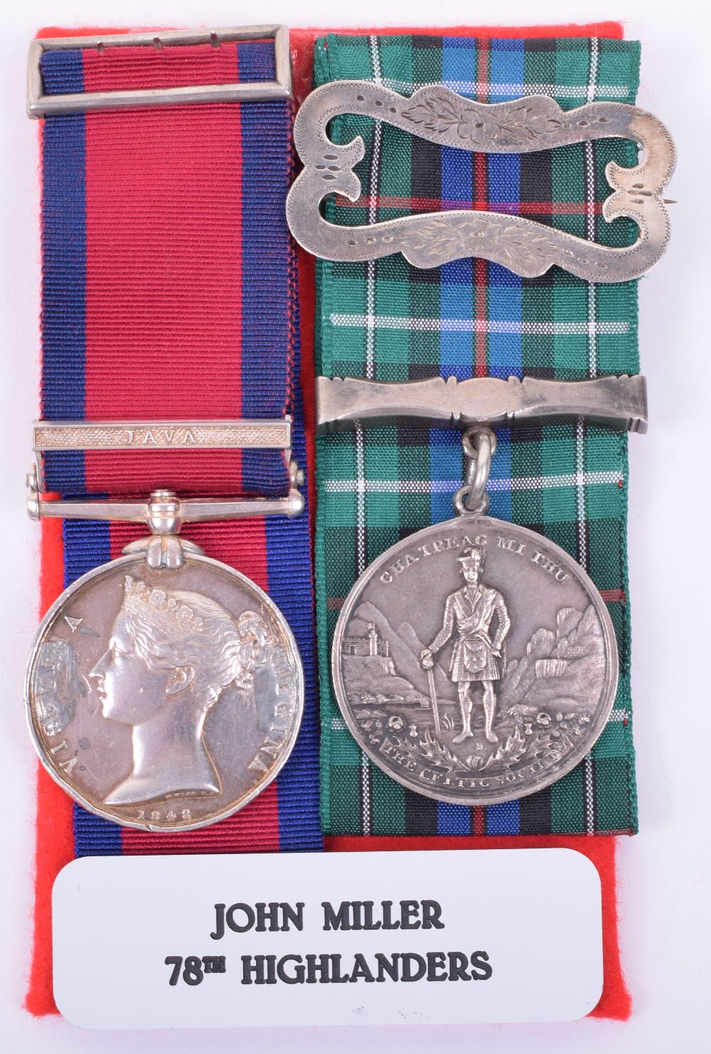 78th Highlanders Military General Service Medal 1793-1814 Pair