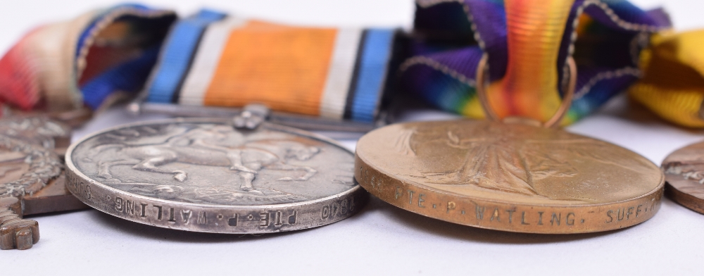 Great War Suffolk Regiment 1914 Star Medal Trio - Image 2 of 3