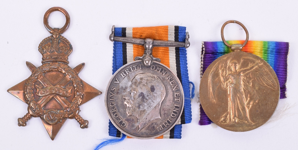 Great war Yorkshire Regiment 1914-15 Star Medal Trio