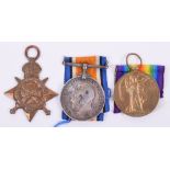 Great war Yorkshire Regiment 1914-15 Star Medal Trio
