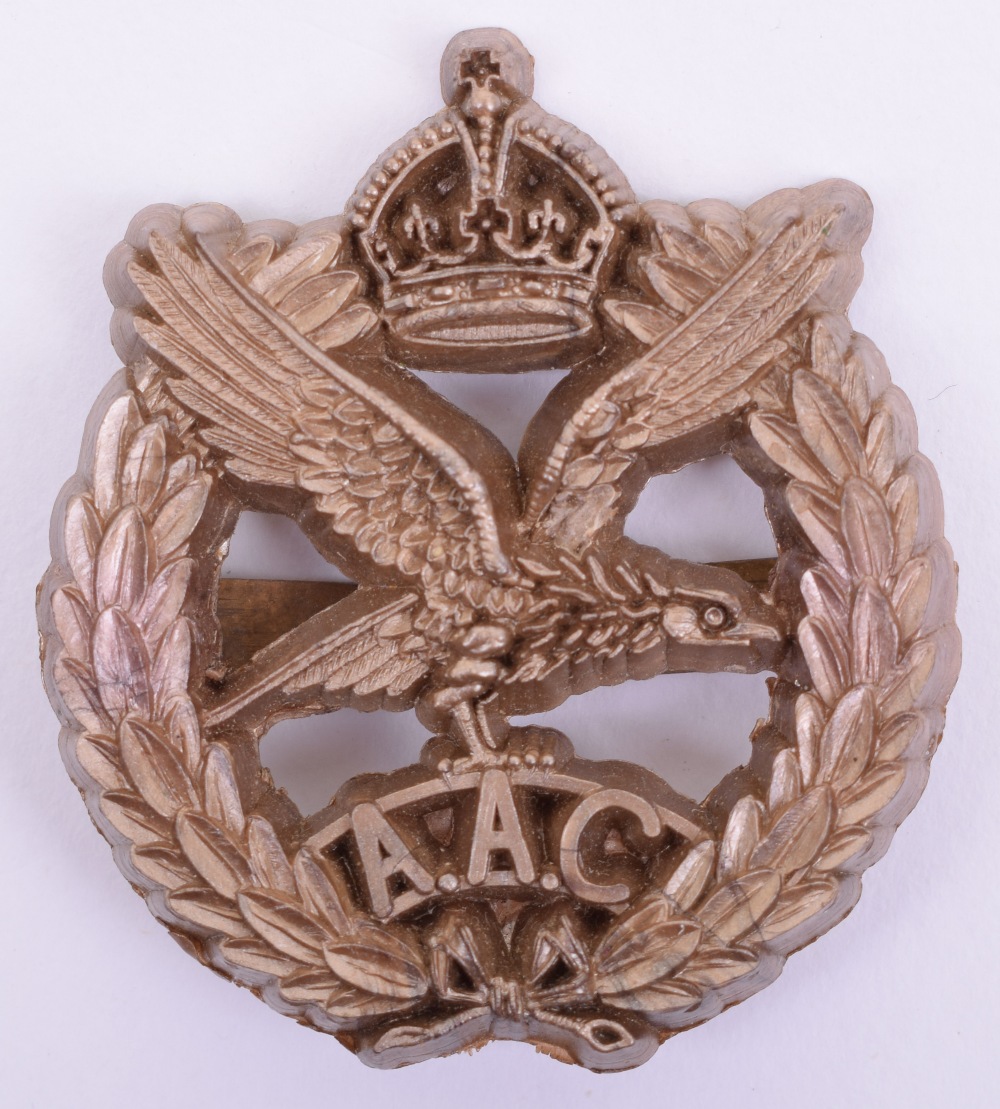 WW2 War Economy Plastic Army Air Corps Cap Badge