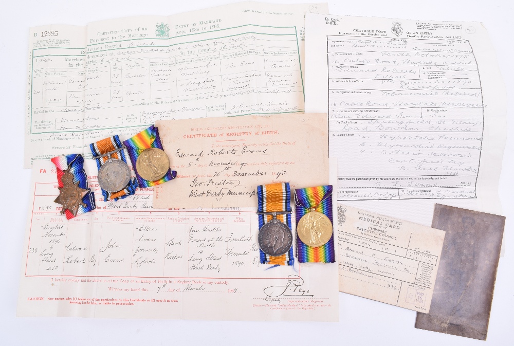 WW1 Brothers-in-Law Medal Groups of Liverpool Regiment and Royal Welsh Fusiliers Interest