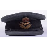 WW2 Royal Air Force Officers Cap Attributed to Former Conservative Politician Sir Eric Edward Bullus