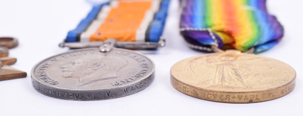 WW1 Manchester Regiment Gallipoli Killed in Action 1914-15 Star Medal Trio - Image 2 of 3