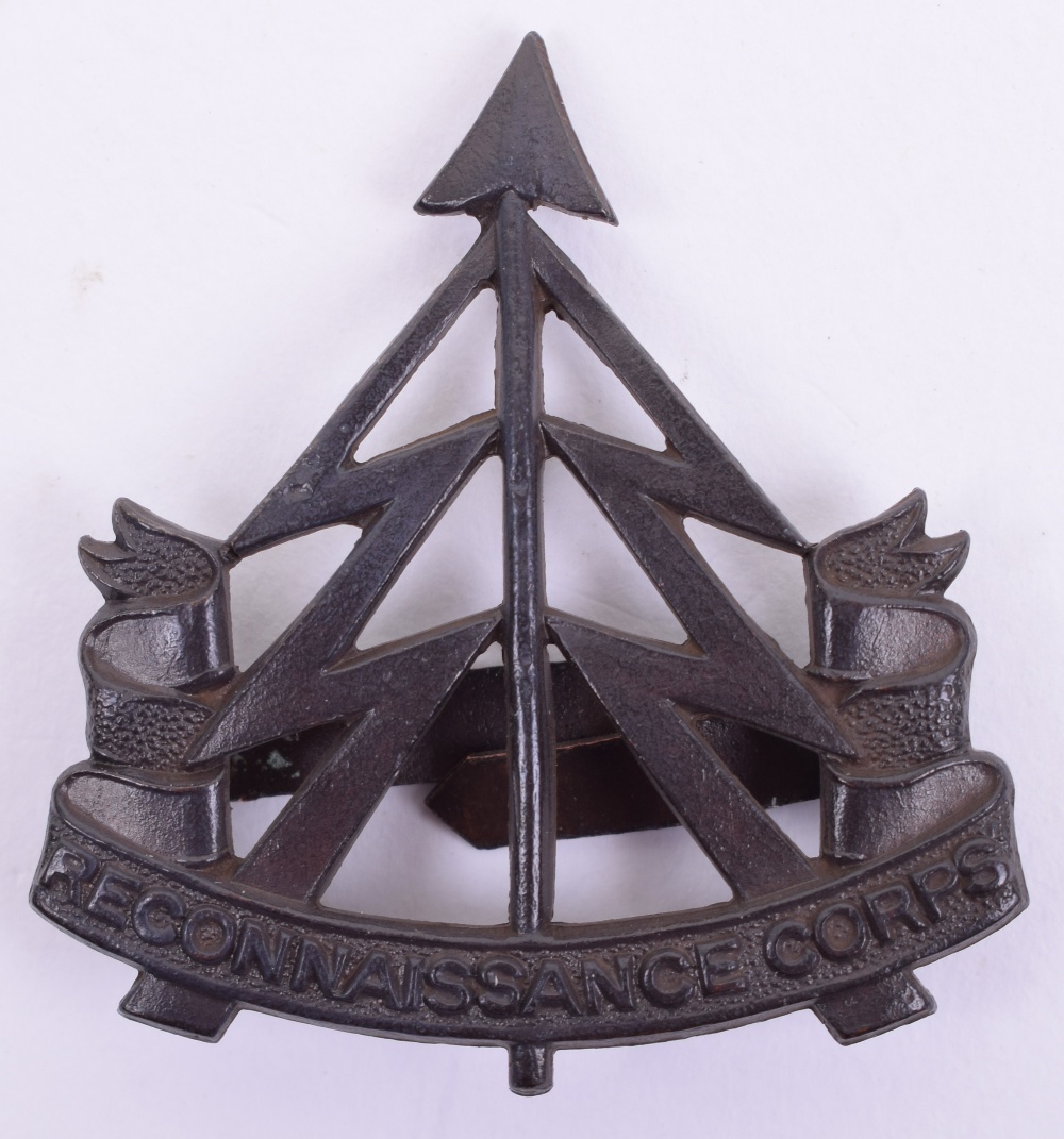 WW2 Officers Bronze Reconnaissance Corps Cap Badge